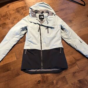 The North Face Women's Light Blue and Black Ski Jacket